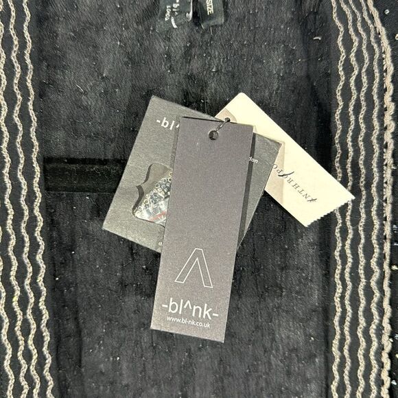 ANTHROPOLOGIE BY BLANK THE ARTIS BEADED KIMONO IN BLACK NWT OS - Picture 10 of 10